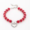 333 Collar de perlas con corazón para mascotas