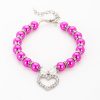 334 Collar de perlas con corazón para mascotas