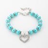 335 Collar de perlas con corazón para mascotas