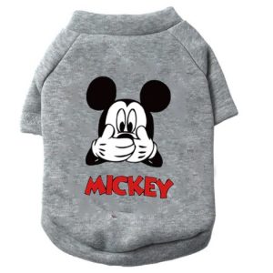 Poleron Mickey gris para mascotas