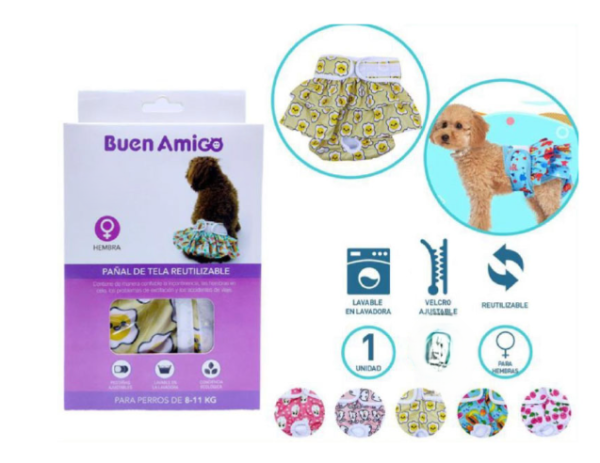Pañal reutilizable para hembras