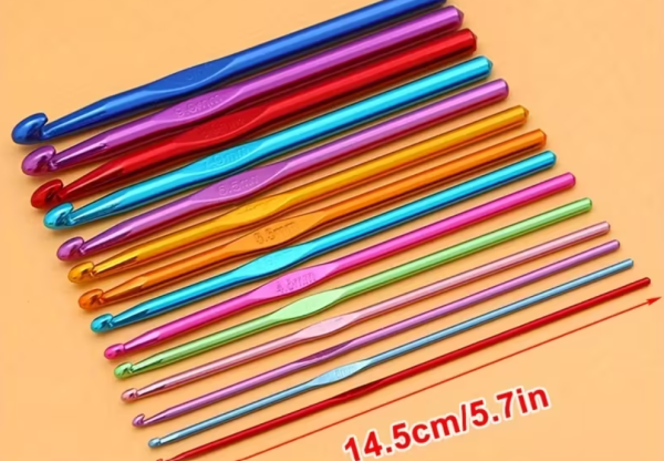 Set de 12 crochet metálicos