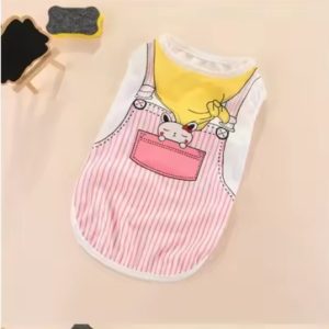 Polera jardinera rosada y pañuelin