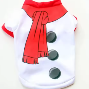 Polera hombre de nieve para mascotas