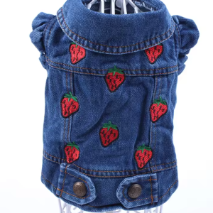 Chaqueta de mezclilla frutillitas