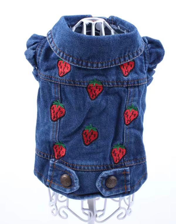 Chaqueta de mezclilla frutillitas