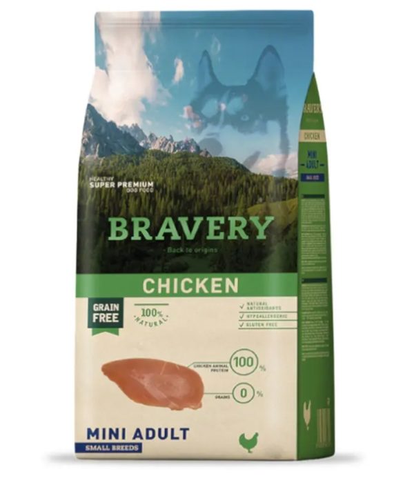 Alimento Bravery Chiken mini adulto