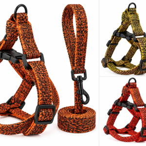 Arnés Ajustable para Perro con Correa – Colores Jaspeados