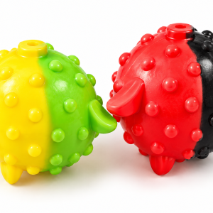 Pelota Bicolor con Relieves para Perros